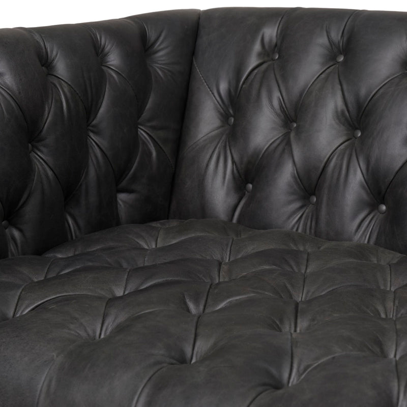 Tufted Leather Sofa Four hands