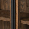 Wyeth Cabinet Rustic Sandalwood Tempered Glass Detail