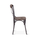 Home Trends and Design Reclaimed Iron Dining Chair side view
