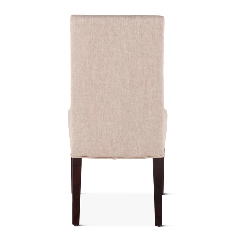 Linen Upholstered Dining Chair back view