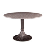 Brown Lajaria Marble Round Dining Table full view
