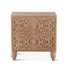 Floral Carved Nightstand